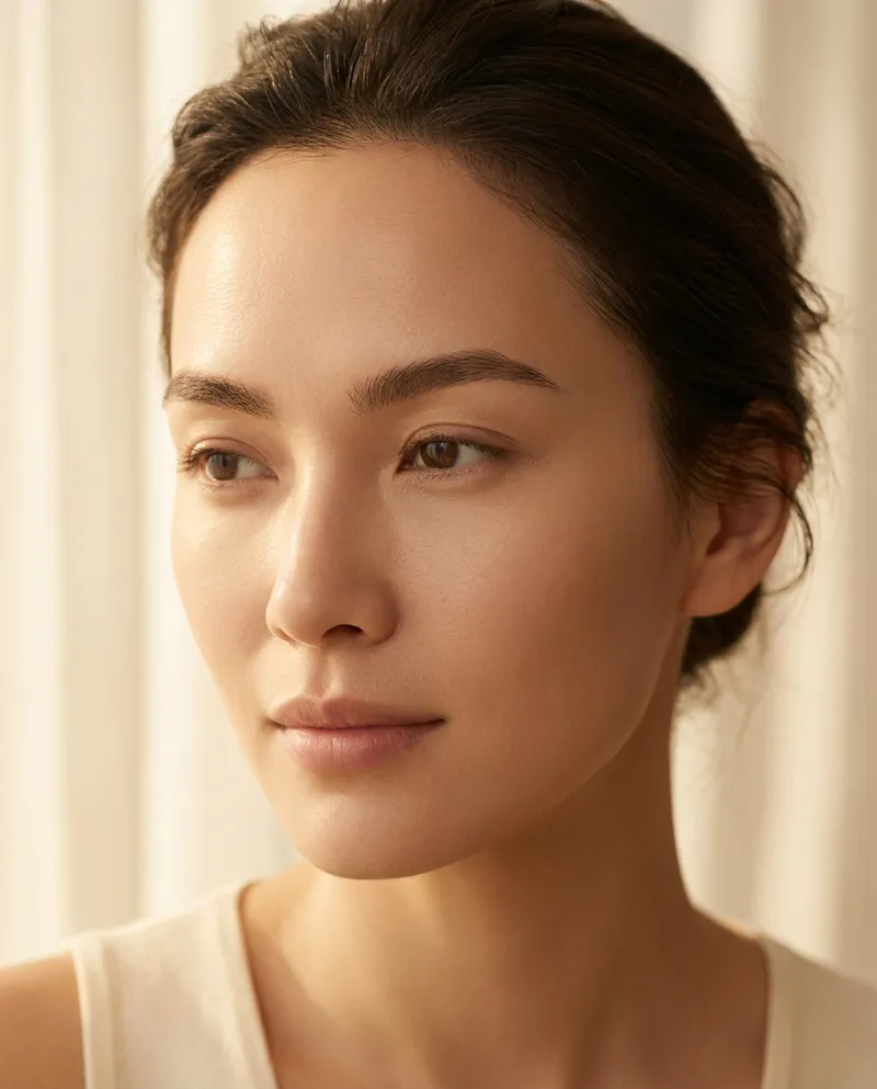 Woman with smooth, natural-looking skin at Hive Aesthetics near Wakefield